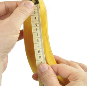 bananas matuojamas centimetro juosta